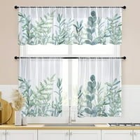 Nadstrešnica val vodopad dekor prozorskih zavjesa zavjese s cvjetnim printom Topper prozirne kratke zavjese luksuzni stil džepa na