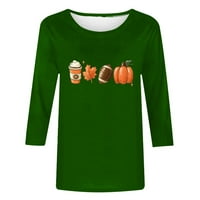 Jesenska majica za kavu, ženske Slatke košulje s printom javorovog lišća, modni džemperi za djevojčice, ženski pamučni laneni džemperi