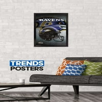 Baltimore Ravens - plakat na zidu s kacigom, 14.725 22.375