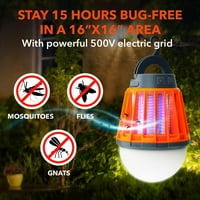 Svjetiljka za ubijanje insekata-2 u 1 vodootporna punjiva svjetiljka za ubijanje insekata s načinima osvjetljenja