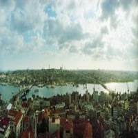 Pogled na grad iz visokog kuta, Istanbul, Turska tiskanje plakata