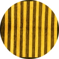 Tvrtka alt pere u stroju okrugle moderne prostirke u orijentalnom stilu žute boje, promjera 5 inča