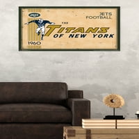 Njujorški Jets - zidni poster s retro logotipom, 22.375 34