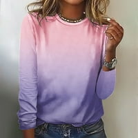 Ženski vrhovi i bluze s dugim rukavima s cvjetnim uzorkom ljetni vrhovi ženski puloveri dukserice elegantne Ležerne košulje s okruglim