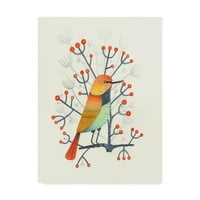 Zaštitni znak likovna umjetnost 'Orange Bird Design' platno umjetnost Michelle Campbell