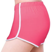 Ženske kratke hlače visokog struka udobne plesne kratke ljetne ženske joga kratke hlače sportske kratke hlače hlače,ružičaste