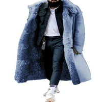 Muški kaput od graška u boji, jednobojna jakna, Jednobojni Kaputi dugih rukava, Muška ležerna odjeća s reverom, otvorena sprijeda,