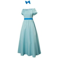 Igračka animirana haljina za igranje uloga s dugom suknjom za kosplej, kostim princeze u plavoj boji, Odjeća za igranje, odjeća za