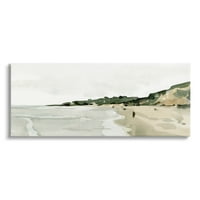 Stupell Industries Summer Coast daleka plaža obala slikanja galerija zamotana platna za tisak zidne umjetnosti, dizajn Emme Caroline