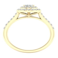 Ovalni dijamantni zaručnički prsten od 10k žutog zlata u 10k