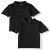 Školske uniforme za dječake, Polo majice kratkih rukava s kratkim rukavima, 2 pakiranja, veličine 4 i haskija