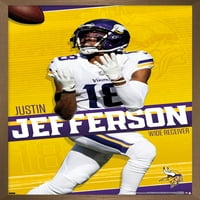 Zidni poster Minnesota Vikings-Justin Jefferson, 22.375 34 uokviren