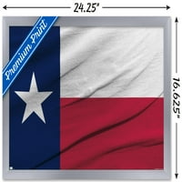 Plakat zastave Teksasa na zidu, uokviren 14.725 22.375