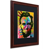 Zaštitni znak likovna umjetnost Abraham Lincoln II Canvas Art by Dean Russo, crni mat, drveni okvir