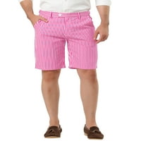 Jedinstveni prijedlozi za Muške kratke hlače u srednjem usponu s ravnim prednjim dijelom u prugama