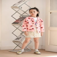 Denim Bay Toddler Girl Print traper jakna, veličine 2T-5T