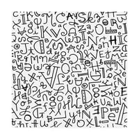 Likovna umjetnost Hollie Conger s potpisom ponavljanje rukom napisanih slova na platnu