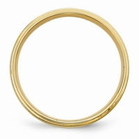 Prsten od žutog zlata 14k zaručnički komfor standardnog kroja;