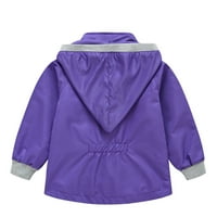Zimski kaput za dječake i djevojčice s džepom jakna s kapuljačom Vanjska odjeća otporna na vjetar s patentnim zatvaračem