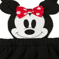 Disney Minnie Mouse Dječje djevojčice bodysuit, pinafore & traka za glavu, trodijelni odjevni set, 0 3- mjeseci