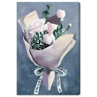 Wynwood Studio cvjetni i botanički zidni umjetnički platno ispisuje 'dostava za njezine' cvjetne, ružičaste, sive