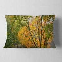 Dizajnerska nadstrešnica javorovih stabala u jesen - Cvjetni jastuk za bacanje fotografija - 12x20