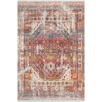 Nuloom Farley Medallion Fringe Accent prostirka, 2 '3', hrđa