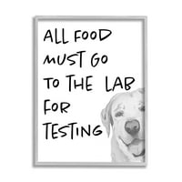 Hrana za laboratorij za testiranje smiješnih psećih životinja i insekata Grafička umjetnost siva uokvirena umjetnička print zidna