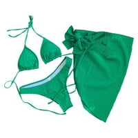 Ženski kupaći kostimi Modni Bikini na plaži s printom na vezanje s otvorenim leđima visokog struka za žene