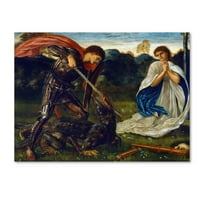 Zaštitni znak likovne umjetnosti ljudi platno umjetnost 'St George ubija zmaja vi' Edwarda Burne-Jonesa