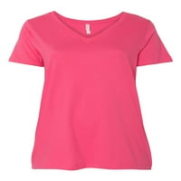 Obična je dosadna - Ženska majica s prevelikim izrezom u obliku slova U, odgovara veličini-nosim ružičastu za svoju mamu