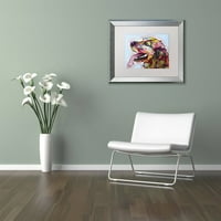 Zaštitni znak likovna umjetnost Cocker Spaniel Canvas Art by Dean Russo, White Matte, Silver Frame