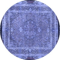 Tradicionalne prostirke za sobe u obliku okrugle perzijske plave boje, promjera 6 inča