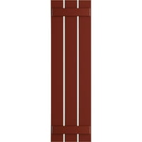 Ekena Millwork 1 8 W 52 H TRUE FIT PVC Tri ploča razmaknuta ploča-n-batten kapke, paprika crvena