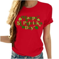 Majica za Dan svetog Patrika ženske Ležerne ljetne majice s okruglim vratom i kratkim rukavima na rasprodaji
