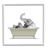 Stupell Industries jednobojni slon Položajući kadu za kupaonicu, 12, dizajn Annalisa Latella