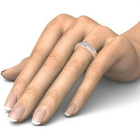 Carat T.W. Diamond 10kt ružičasti zlatni pasijans zaručnički prsten set
