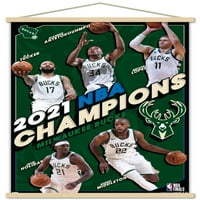 Milwaukee Bucks - NBA finale prvaka zidni plakat s magnetskim okvirom, 22.375 34