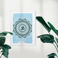 Simboli i predmeti Wynwood Studio uokvireni zidne umjetničke otiske 'Meditate na' mistični simboli kućni dekor - plava, zelena, 13