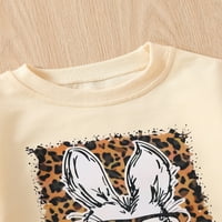 ; / Uskršnji kombinezon za dječake i djevojčice majica za bebe s kratkim rukavima s printom zeca s jednim bodijem povremeni kratki