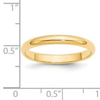 Zaručnički prsten od žutog zlata polukružnog oblika od primarnog karatnog zlata