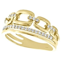 Zaručnički prsten od 14k žutog zlata od žutog zlata, koktel prsten