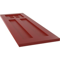 Ekena Millwork 15 W 50 H True Fit Pvc San Antonio misija Misije Stil Fiksni nosač, vatra crvena