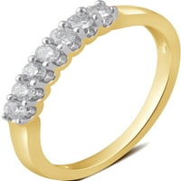 Carat t.w okrugli dijamant 10K žuto zlato dijamantni kamen vjenčani bend