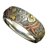 Žene Muškarci elegantan suncokret uzorak dizajn vretenca prsten na prst bend nakit