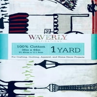 Waverly Inspirations 44 dvorišni pamuk precut paris putovanja na platno šivanje tkanine, svaka