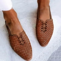 Ženske ravne sandale; modelne cipele; udobne ravne natikače sa šiljastim nožnim prstima; Ležerne modne ravne cipele na plaži