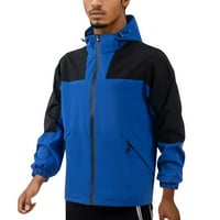 Muški kaputi za slobodno vrijeme, odgovarajući u boji, džep s patentnim zatvaračem, kaput s dugim rukavima, jakna, jakna