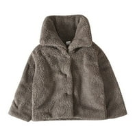 ; / Dječja gornja odjeća za dječake i djevojčice, zimski kaput za dječake i djevojčice, zimska zadebljana jednobojna Plišana jakna