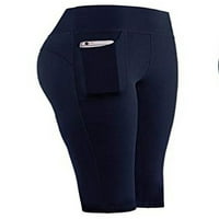 Ženske sportske biciklističke hlače kratke za fitness rastezljive hlače visokog struka za vježbanje joge trčanje teretana sobni bicikl